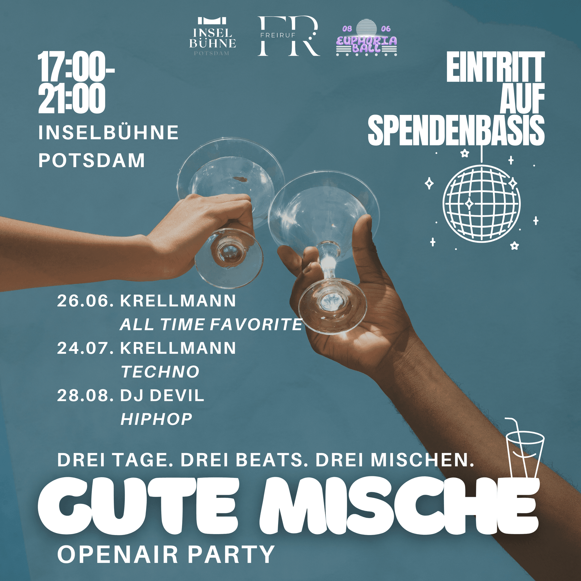 OPENAIR | GUTE MISCHE PARTY Drei Tage – drei Beats – drei Mischen 🍹